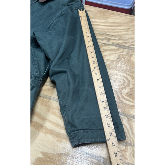 Vtg St. John's Bay Flannel Lined Corduroy Trim Chore Barn Jacket Green Size 3X - Picture 16 of 16